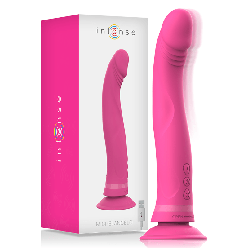 intense dildo vibratore in silicone rosa michelangelo