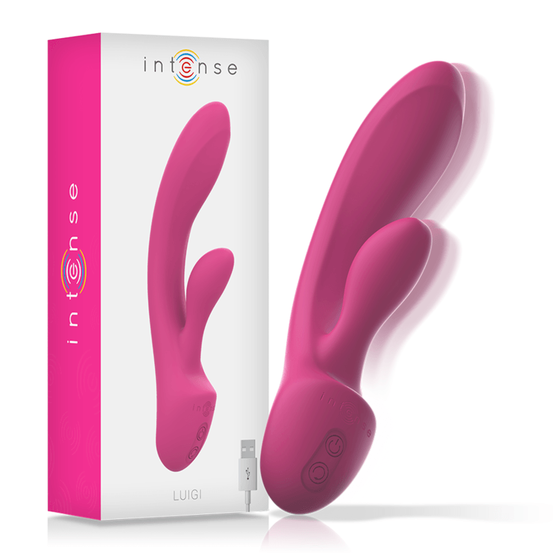 intense vibratore luigi rabbit silicone liquido rosa