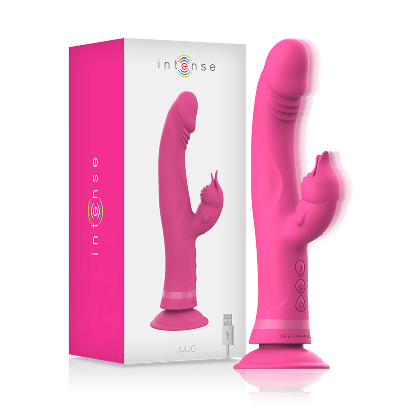 intense vibratore julio rabbit in silicone rosa