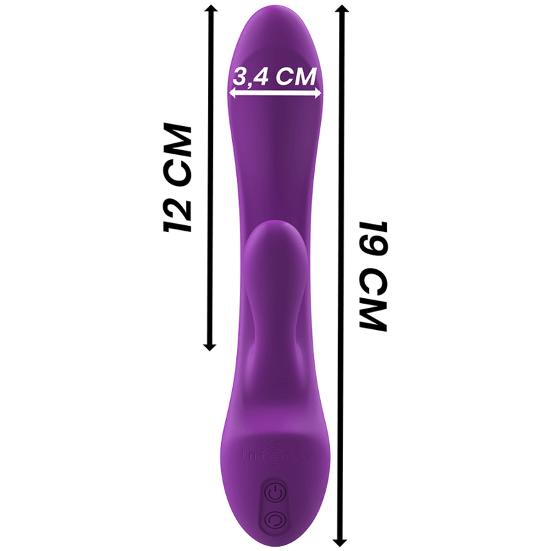 intense vibratore luigi rabbit silicone liquido viola