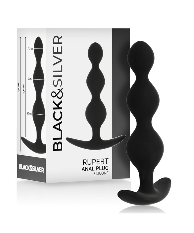 BLACK&SILVER - CATENA PER SFERE ANALI RUPERT 10 CM