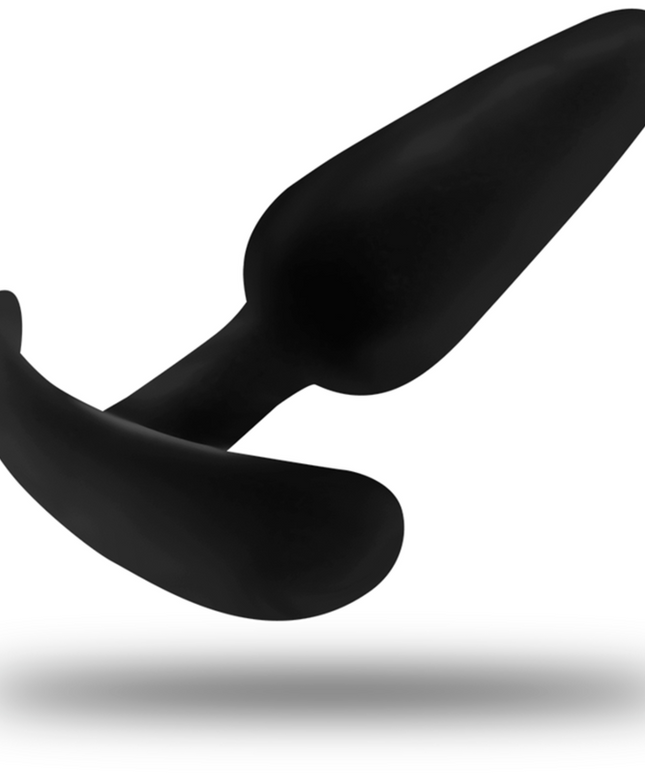 BLACK&SILVER - PLUG ANALE IN SILICONE KAEL CON MANICO MEDIO