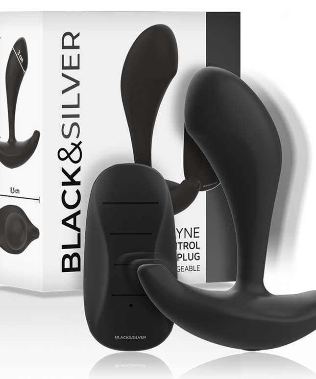 BLACK&SILVER - TELECOMANDO IN SILICONE PLUG ANALE DWAYNE