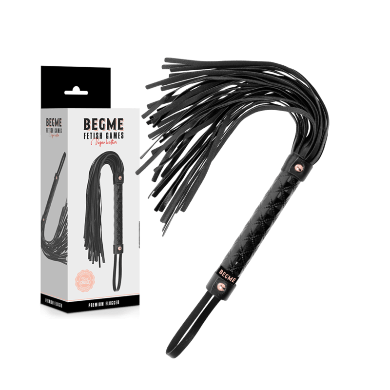 begme black edition flogger in pelle vegana