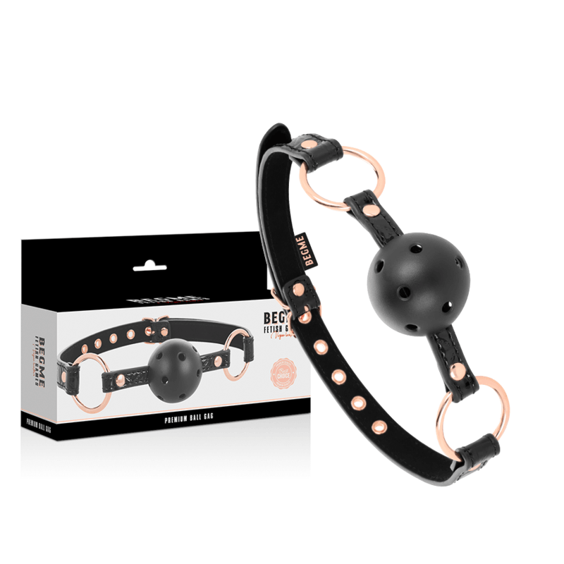 begme black edition ball gag vegan in pelle