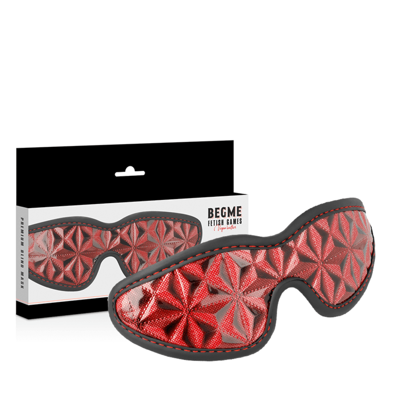 begme maschera cieca premium red edition con fodera in neoprene