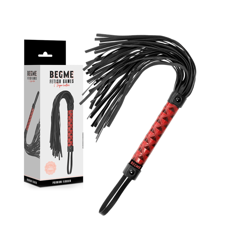 begme flogger in pelle vegana edizione rossa