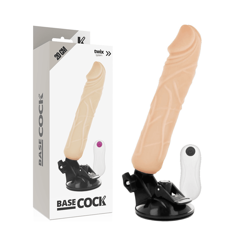 basecock vibratore realistico telecomando flesh 20 cm o 4 cm