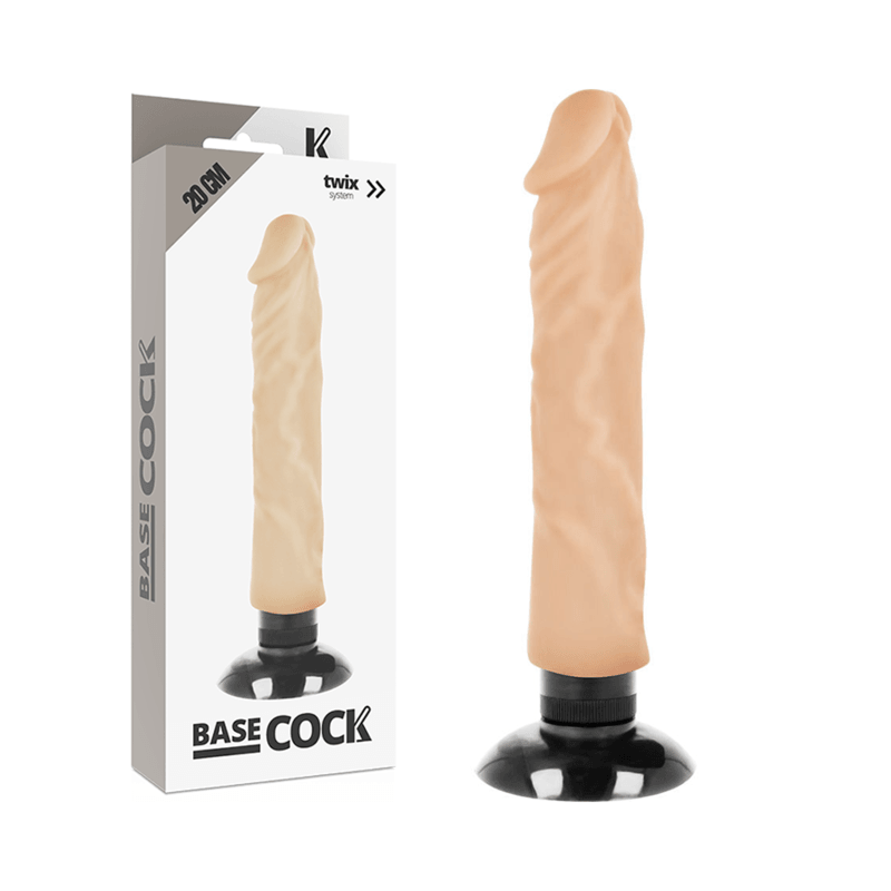 basecock vibratore realistico 2 1 naturale 20 cm o 4 cm