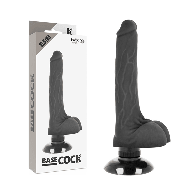 basecock vibratore realistico 2 1 naturale 18 5 cm o 4 cm