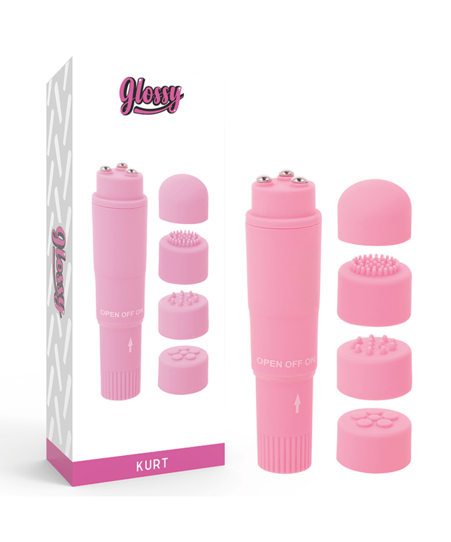 glossy massaggiatore pocket kurt rosa