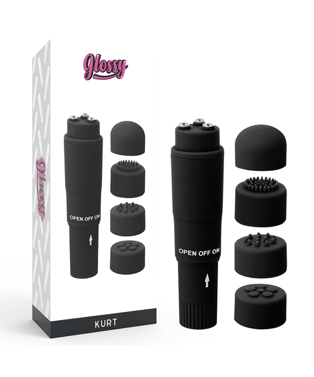 glossy massaggiatore tascabile kurt nero