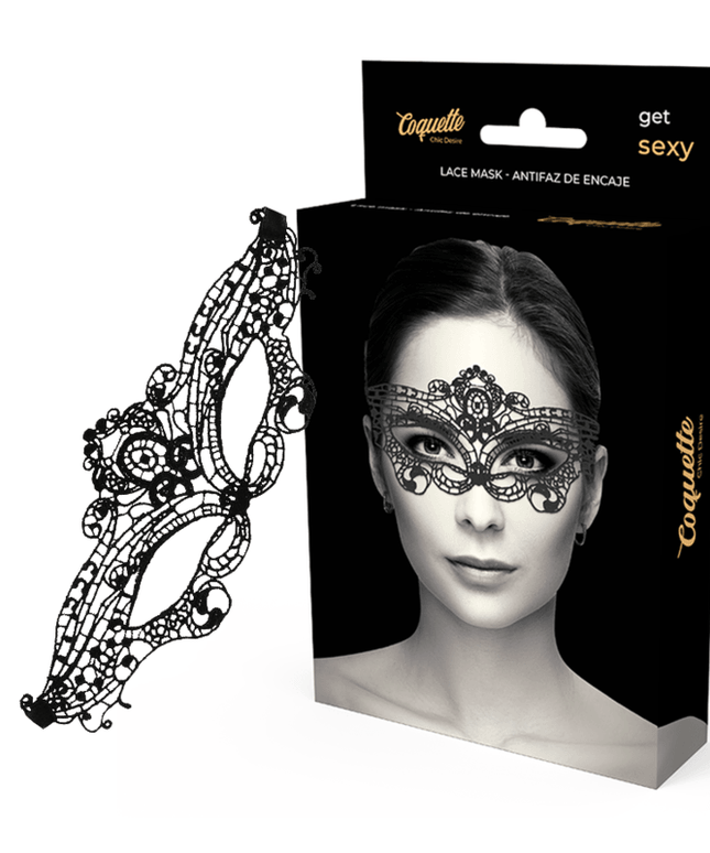 coquette chic desire maschera in fine pizzo nero