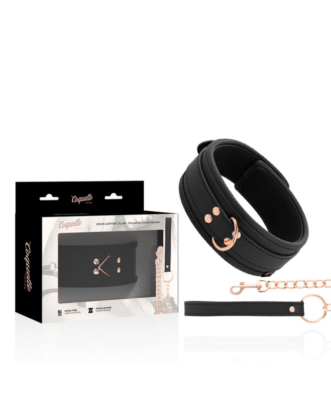 coquette chic desire collana in pelle fantasia vegana con cinturino e fodera in neoprene