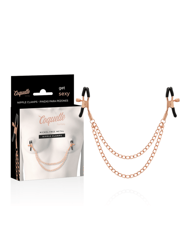 coquette chic desire clips per capezzoli in metallo fantasia con catena