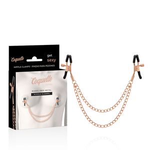 coquette chic desire clips per capezzoli in metallo fantasia con catena