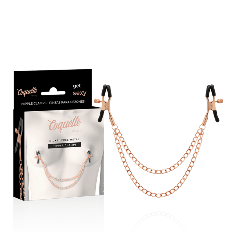 coquette chic desire clips per capezzoli in metallo fantasia con catena