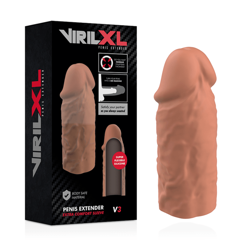 virilxl estensione del pene in silicone liquido v3 marrone