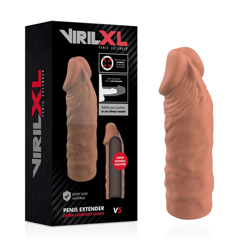 virilxl estensione del pene in silicone liquido v5 marrone