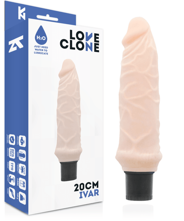 loveclone ivar vibratore autolubrificante 20 cm o 3 7 cm