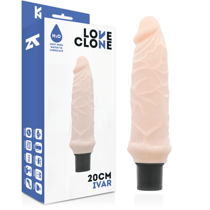 loveclone ivar vibratore autolubrificante 20 cm o 3 7 cm