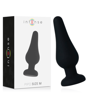 INTENSE - PLUG ANALE PIPO M SILICONE NERO 11 CM - Only Vibes