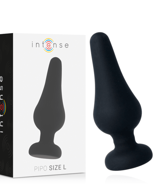 INTENSE - PLUG ANALE PIPO L SILICONE NERO 13 CM - Only Vibes