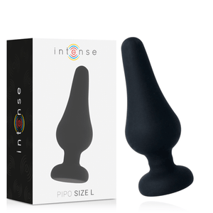 INTENSE - PLUG ANALE PIPO L SILICONE NERO 13 CM - Only Vibes