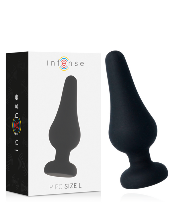 INTENSE - PLUG ANALE PIPO L SILICONE NERO 13 CM