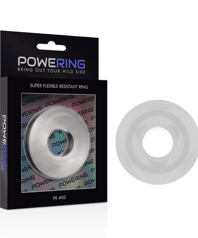 powering anello per pene super flessibile e resistente 4 5 cm trasparente
