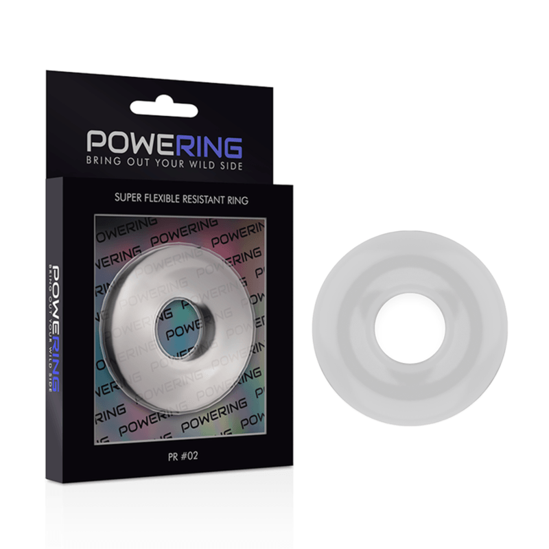 powering anello per pene super flessibile e resistente 4 5 cm trasparente