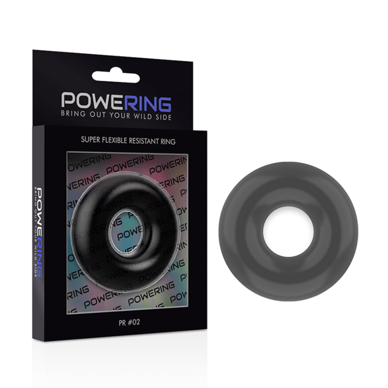 powering anello per pene super flessibile e resistente 4 5 cm nero