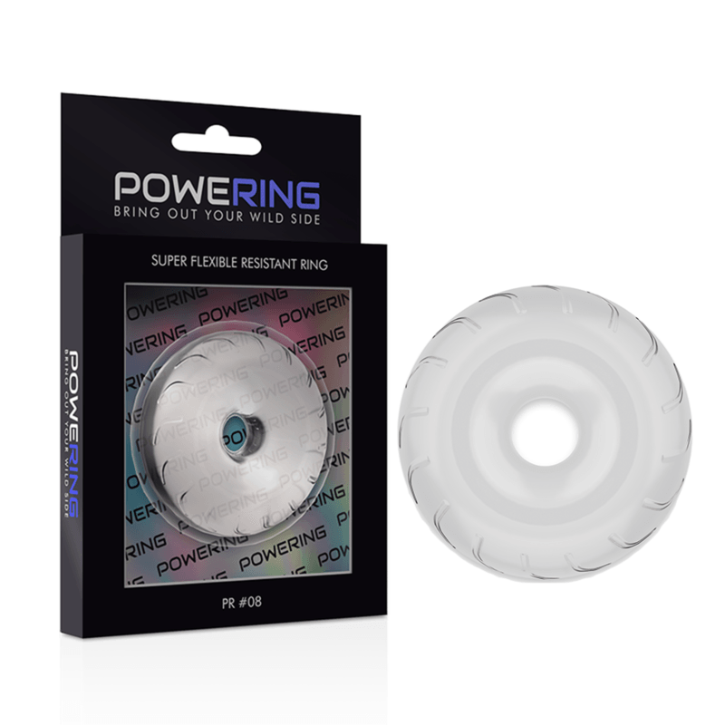 powering anello per pene super flessibile e resistente 5cm pr08 trasparente