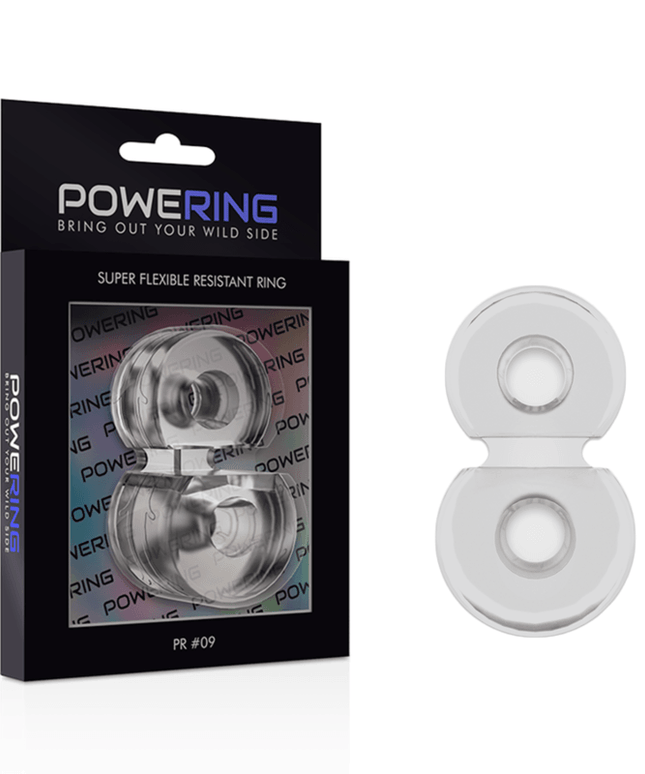 powering anello per doppio pene super flessibile e resistente pr09 chiaro