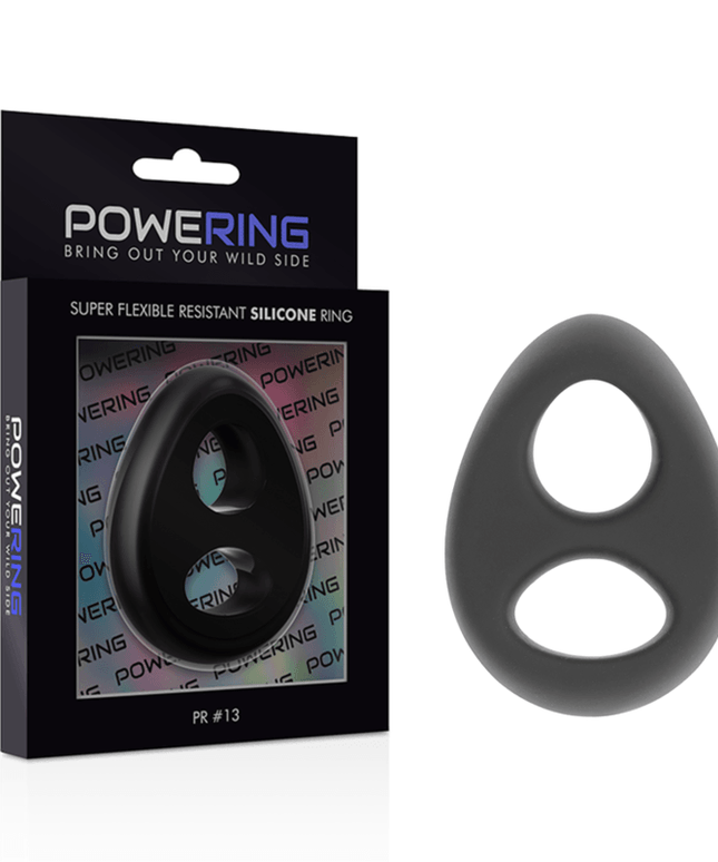 powering anello per pene e testicoli super flessibile e resistente pr13 nero