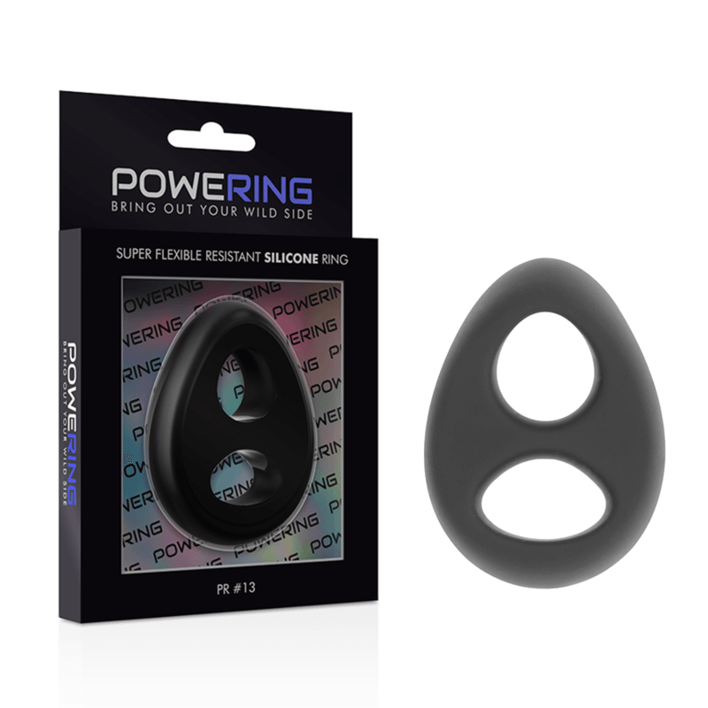 powering anello per pene e testicoli super flessibile e resistente pr13 nero