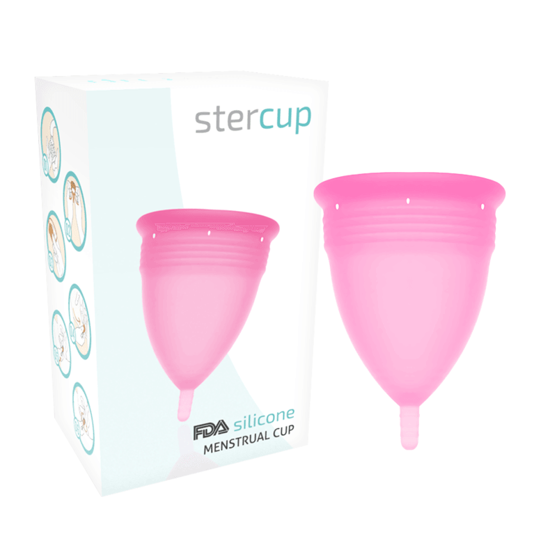 stercup coppa mestruale in silicone fda taglia l rosa