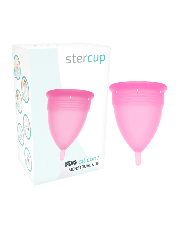 stercup coppa mestruale in silicone fda taglia s rosa