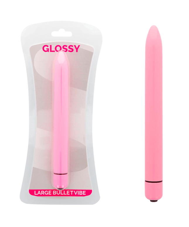 glossy slim rosa vibratore