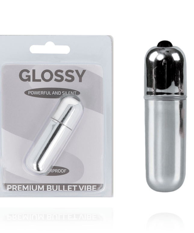 glossy bulletto vibrante premium vibe 10v argento