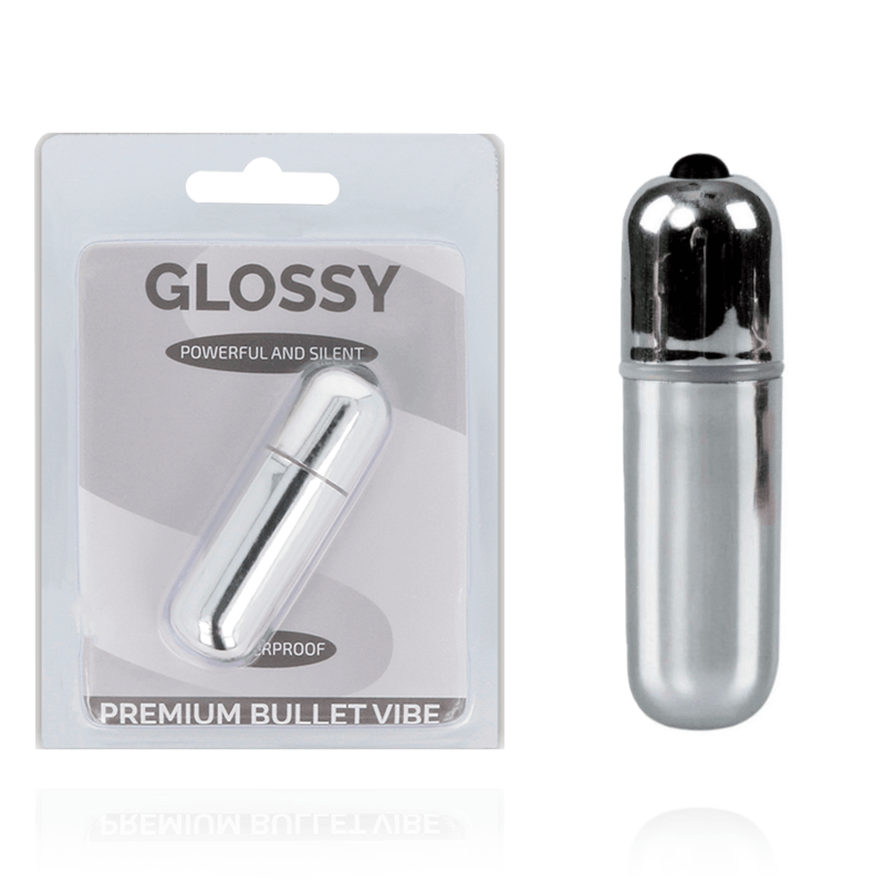 glossy bulletto vibrante premium vibe 10v argento