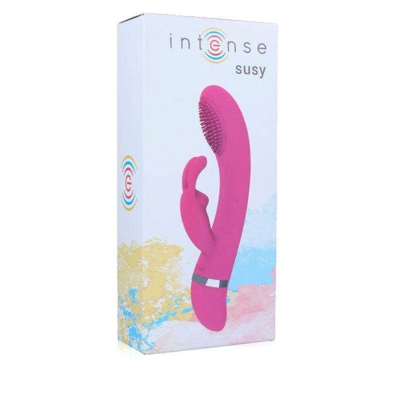 INTENSE - VIBRATORE OSCILLANTE SUSY IN SILICONE ROSA CONIGLIO - Only Vibes