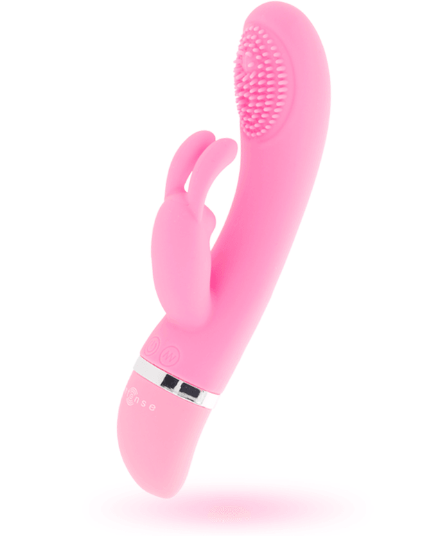INTENSE - VIBRATORE OSCILLANTE SUSY IN SILICONE ROSA CONIGLIO - Only Vibes