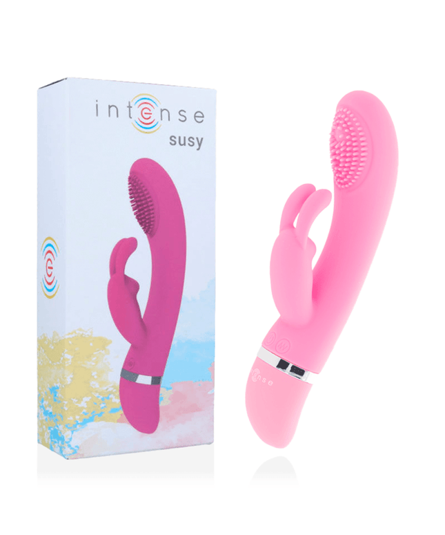 INTENSE - VIBRATORE OSCILLANTE SUSY IN SILICONE ROSA CONIGLIO - Only Vibes
