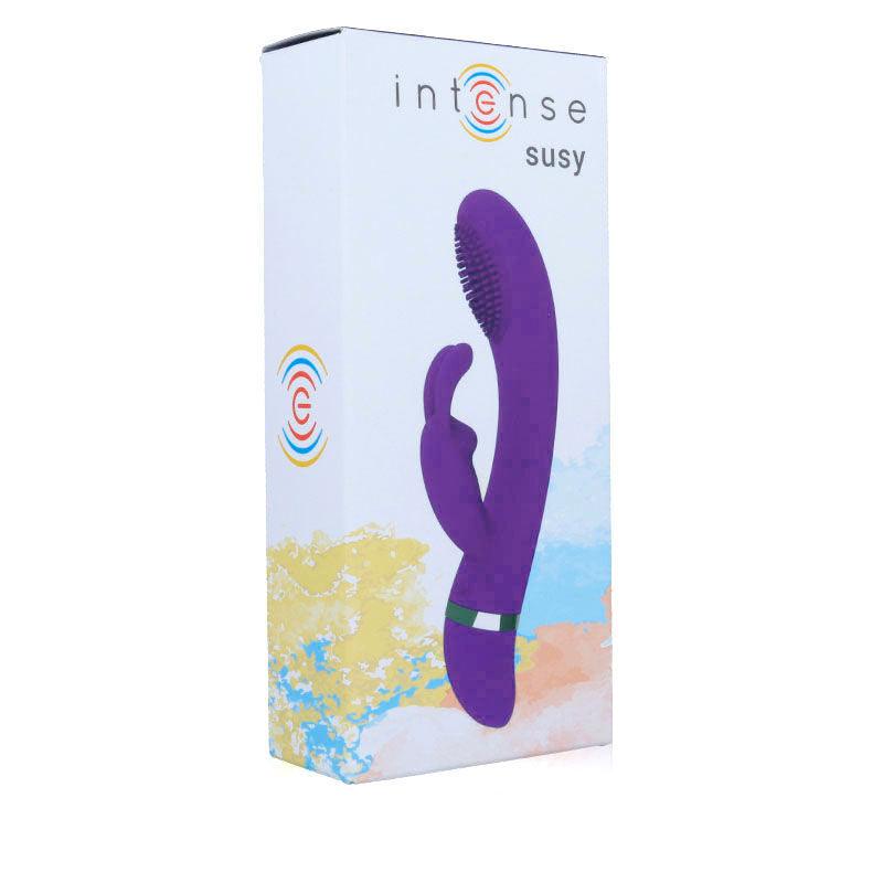 INTENSE - VIBRATORE OSCILLANTE IN SILICONE RABBIT LILLA SUSY - Only Vibes