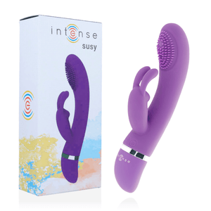 INTENSE - VIBRATORE OSCILLANTE IN SILICONE RABBIT LILLA SUSY - Only Vibes