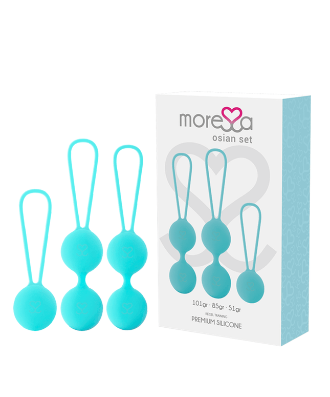MORESSA - SET OSIAN PREMIUM IN SILICONE TURCHESE - Only Vibes