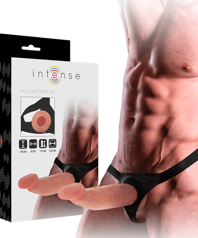 intense imbracatura cava con dildo 18 x 3 5 cm