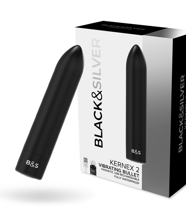 BLACK&SILVER - KERNEX 2 PROIETTILE MAGNETICO VIBRANTE NERO