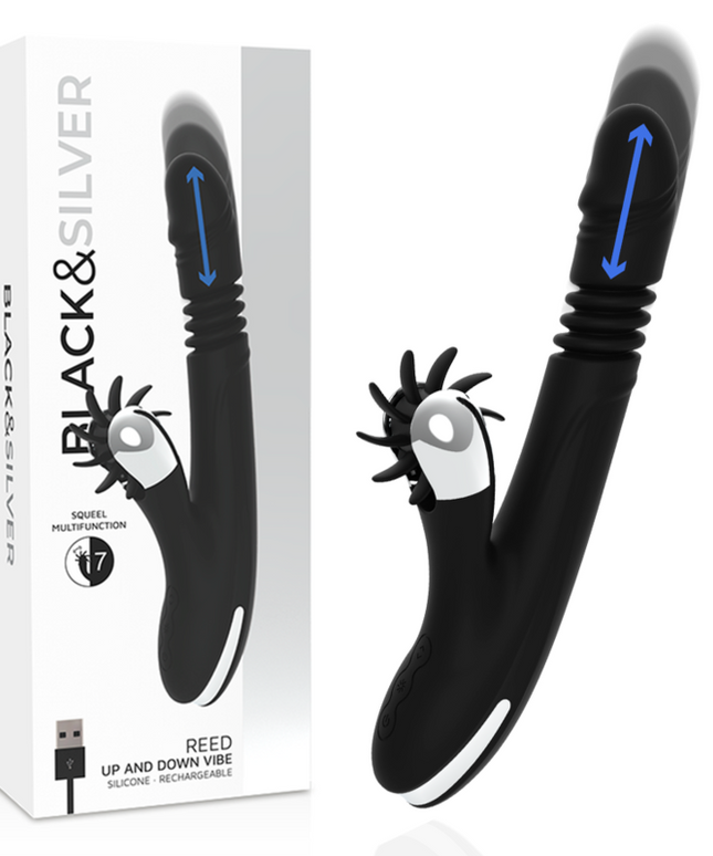 BLACK&SILVER - VIBRA SU E GIÙ CON CANNA DI CONIGLIO